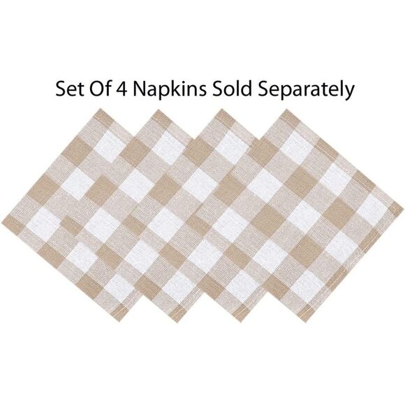 Country Rustic Buffalo Plaid Cotton Fabric Tablecloth by Home Bargains Plus, - Picture 3 of 4